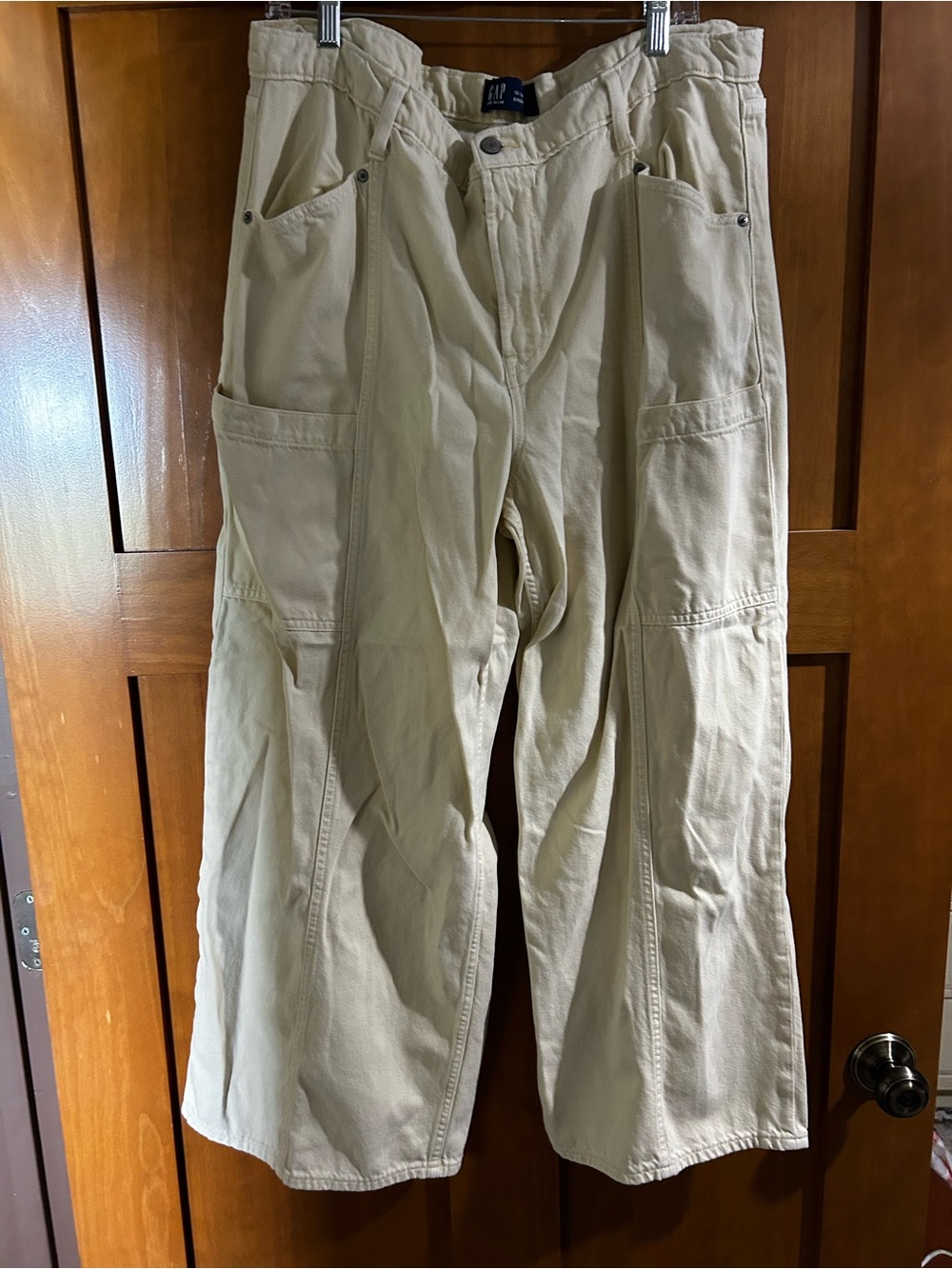 Butter yellow GAP baggy cargo jeans
